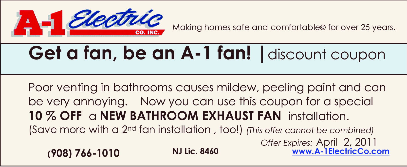 Bath Fan Coupon