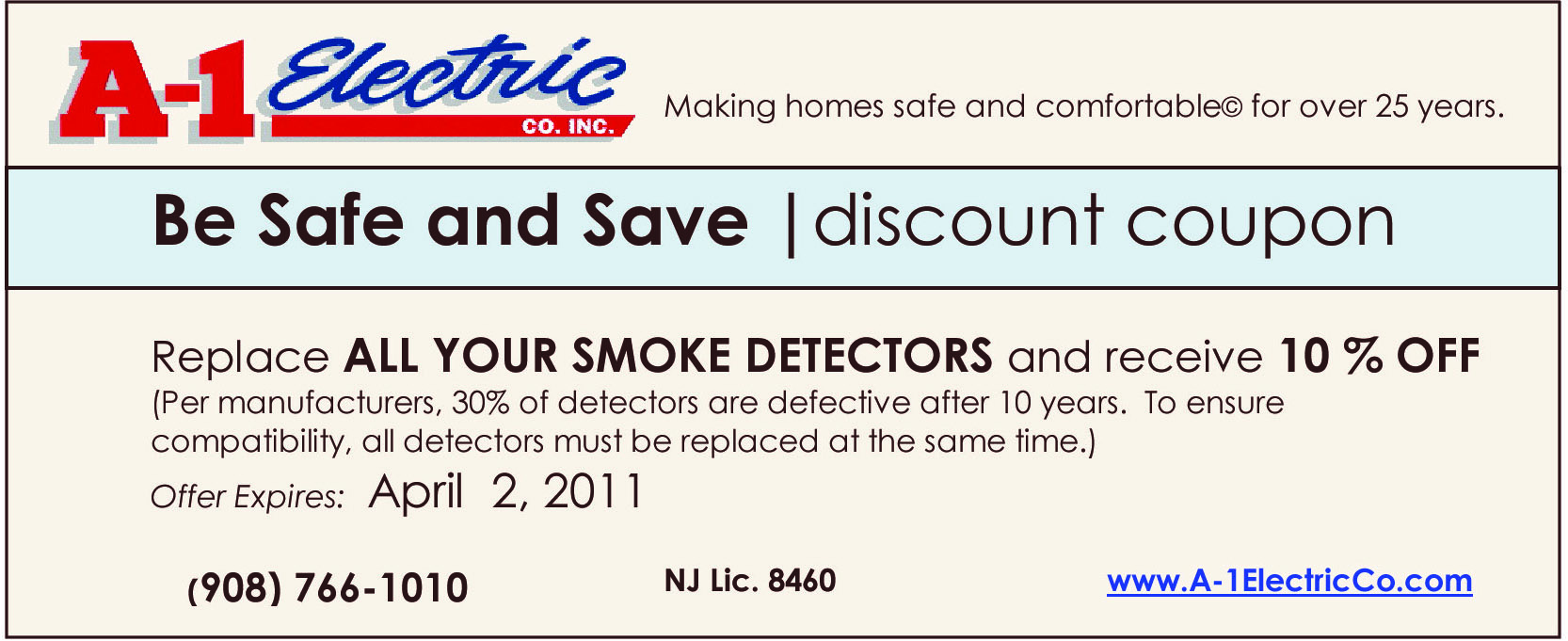 Smoke Detector Coupon
